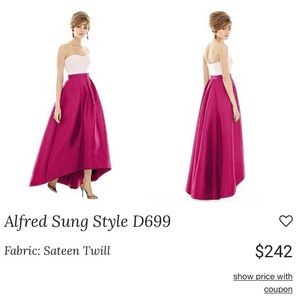 Alfred Sung High Low Formal Dress NWOT